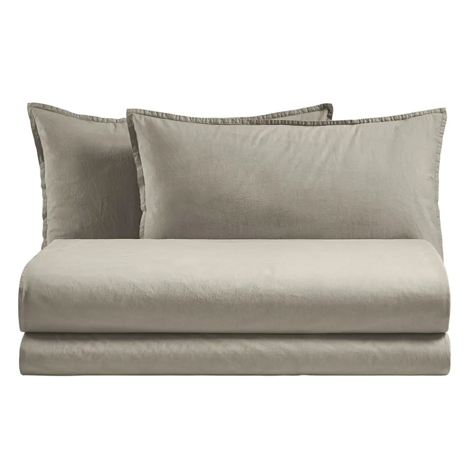 Housse de couette complète double en pur coton teint en pièce - Délicatesse Viadurini