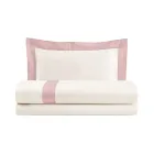 Housse de couette complète simple et demi en 100% coton et 10% satin de coton - Détail Viadurini