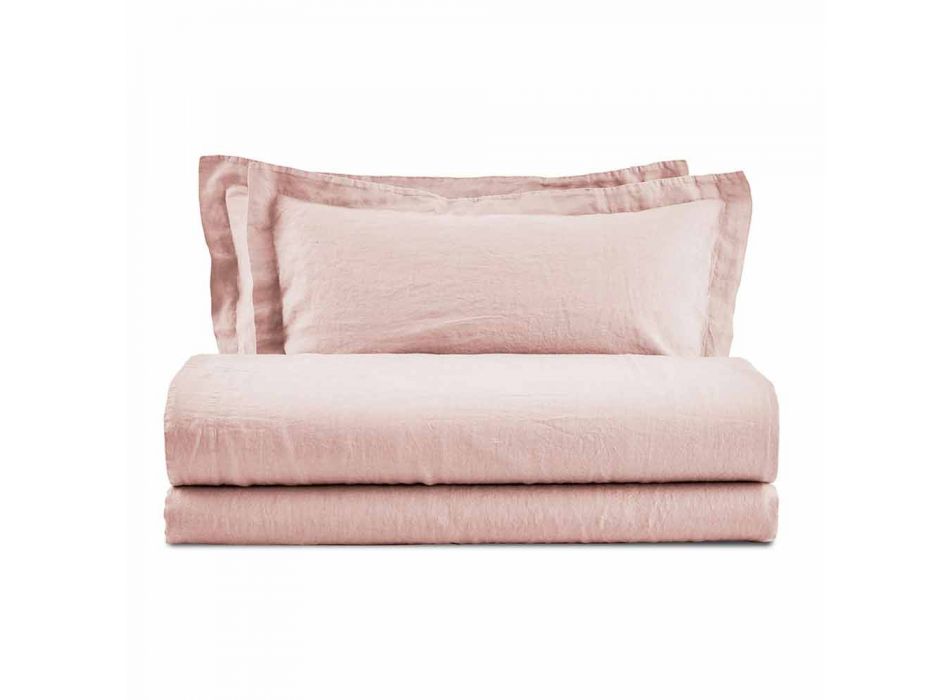 Ensemble de draps de couleur pur lin pour lit double - Opulence Viadurini