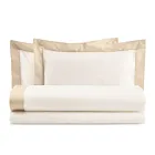 Lit Double Complet en 100% Coton et 10% Satin de Coton - Détail Viadurini