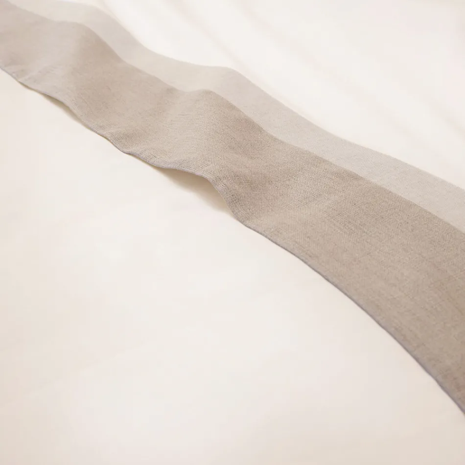 Parure de lit double en 90% coton et 10% lin fabriquée en Italie - Nestlé Viadurini