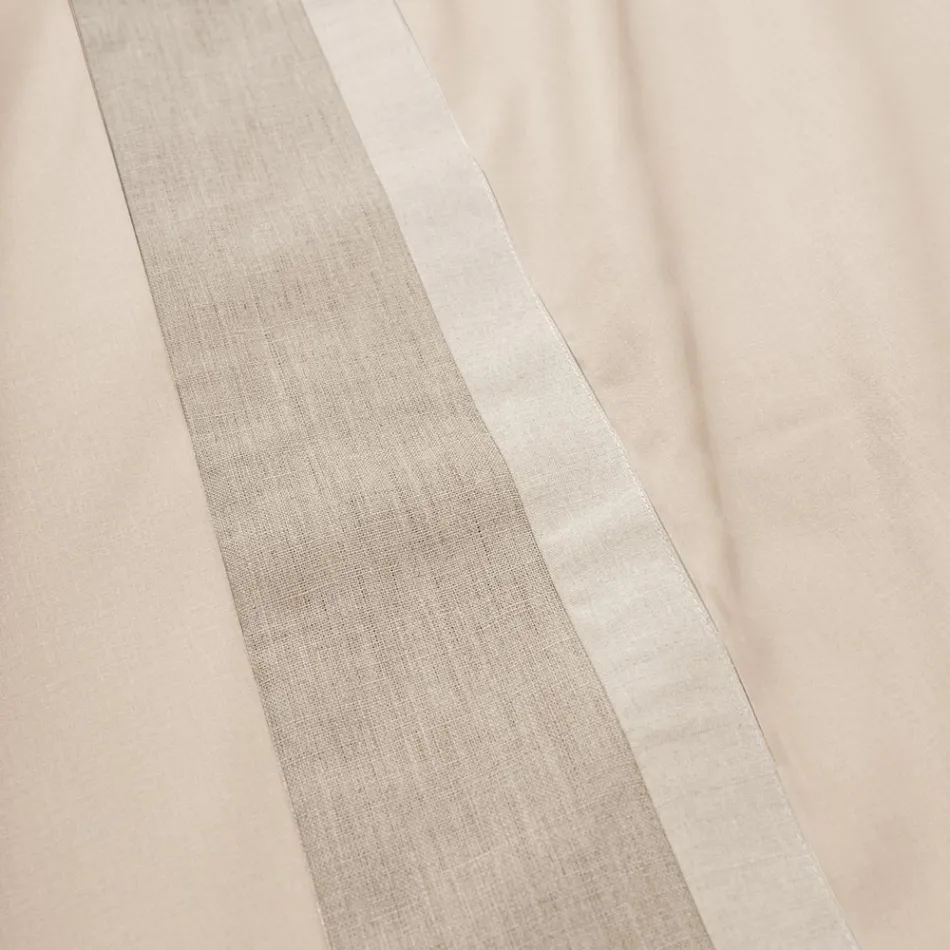 Parure de lit double en 90% coton et 10% lin fabriquée en Italie - Nestlé Viadurini