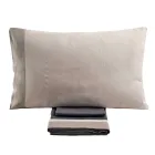 Parure de lit double en 90% coton et 10% lin fabriquée en Italie - Nestlé Viadurini