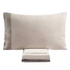 Parure de lit double en 90% coton et 10% lin fabriquée en Italie - Nestlé Viadurini