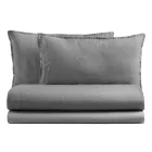 Lit Double Complet en Pur Coton Teint et Nuancé - Délicatesse Viadurini