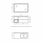 Composition 2 Meubles de Salle de Bain Suspendus en Mdf Laqué Platine, Luxe - Renga Viadurini