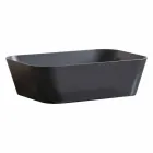 Composition 3 Meubles de Salle de Bain en Gres et Lavabo en Vetrochina 3 Couleurs - Ramentina Viadurini