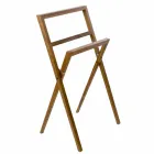 Composition 3 Meubles de Salle de Bain en Teck et Hi Macs® - Talc Viadurini