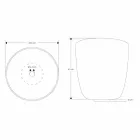 Composition 3 Meuble de Salle de Bain Suspendu avec Vasque en Résine Blanche - Dazzle Viadurini