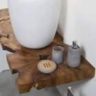 Composition 3 Meuble de Salle de Bain Suspendu avec Vasque en Résine Blanche - Dazzle Viadurini