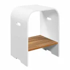 Composition 3 Meuble de Salle de Bain Suspendu avec Vasque en Résine Blanche - Dazzle Viadurini