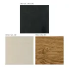 Composition murale en MDF et panneaux lattés plaqués chêne Made in Italy - Marit Viadurini