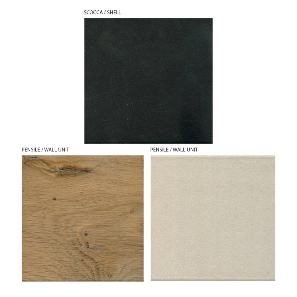 Composition murale de design moderne en MDF fabriquée en Italie - Kristin Viadurini