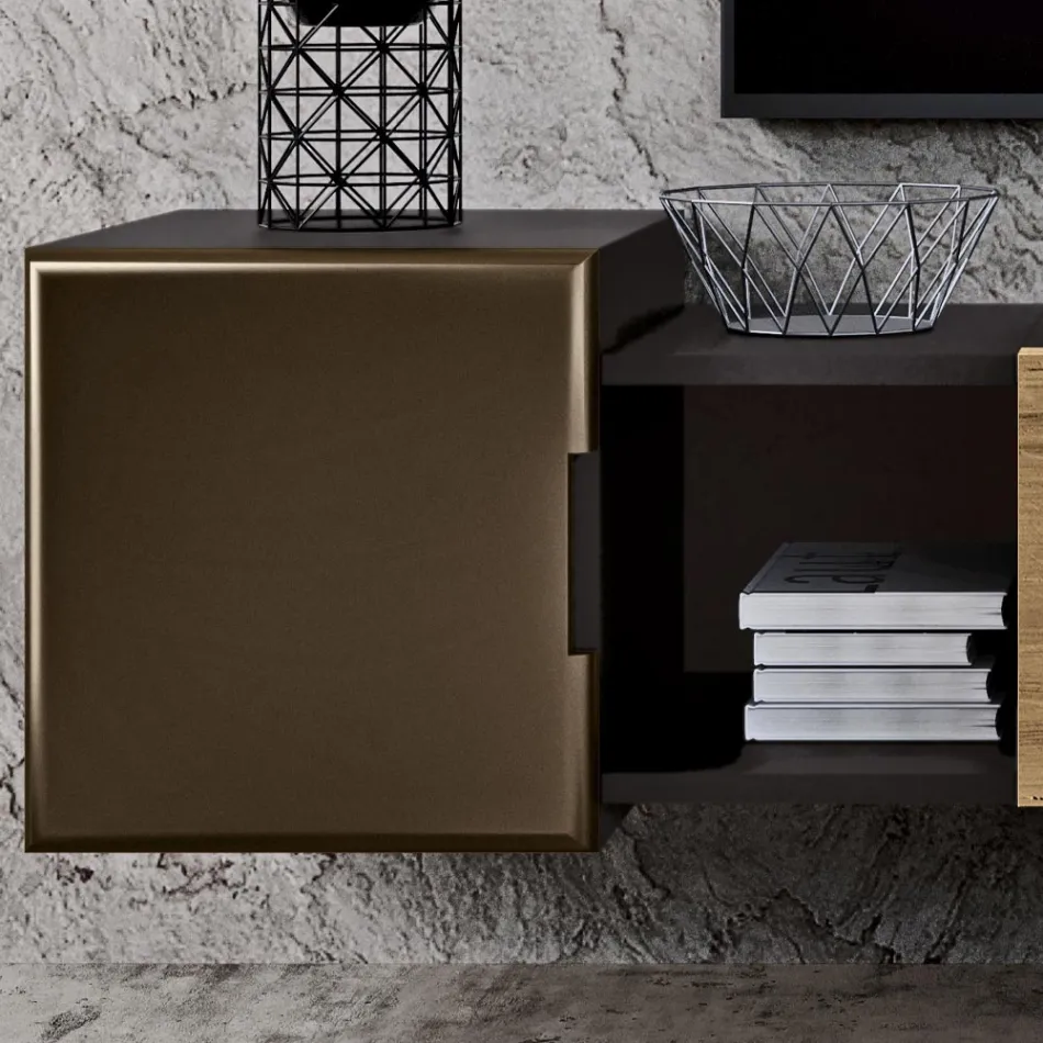 Composition murale pour le salon de design moderne Made in Italy - Margit Viadurini