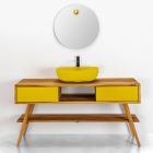 Composition et meuble d'appui jaune avec commode - Georges Viadurini