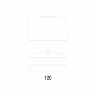 Composition de suspension de salle de bain en Fenix Grey - Becky Viadurini