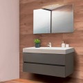 Meuble de Salle de Bain 120 cm, Miroir et Lavabo – Becky 