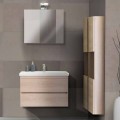 Meuble Salle de Bain 80 cm, Lavabo, Miroir et 2 Colonnes – Becky