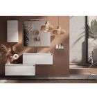 Composition de salle de bain complète avec lavabo, base anti-rayures et miroir Made in Italy - Dream Viadurini