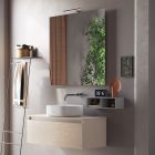 Composition de salle de bain complète avec lavabo, miroir et base Made in Italy - Dream Viadurini