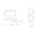 Composition de salle de bain complète avec miroir et double vasque Made in Italy - Palom Viadurini