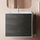 Composition de salle de bain composée d'un miroir et d'une base anti-rayures Made in Italy - Kilos Viadurini