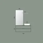 Ensemble de salle de bains comprenant 1 meuble sous-vasque avec 2 tiroirs, lavabo et miroir - Orione Viadurini