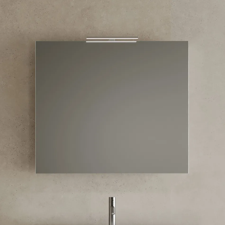 Composition de salle de bains comprenant un meuble bas avec 2 tiroirs et 1 porte en chêne - Titan Viadurini