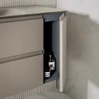 Composition de salle de bains comprenant un meuble sous-vasque avec 2 tiroirs et 1 porte - Titan Viadurini