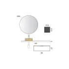 Composition de salle de bains comprenant un meuble sous-vasque avec tiroir, un lavabo, un miroir et un cube de rangement - Orione Viadurini