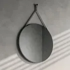 Ensemble de salle de bains comprenant un meuble sous-vasque à roulettes, un lavabo et un miroir - Titan Viadurini