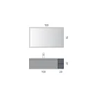 Composition de salle de bains avec 1 meuble bas, 1 tiroir, compartiment ouvert et miroir - Titan Viadurini