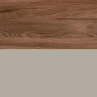 Composition de salle de bains avec 1 tiroir, 2 étagères en chêne, lavabo et miroir - Titan Viadurini