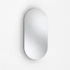 Composition de salle de bains avec 1 tiroir, lavabo en résine anthracite et miroir - Titan Viadurini