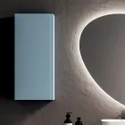 Composition de salle de bains avec 2 meubles bas, chacun doté d'un tiroir et d'un miroir - Titan Viadurini