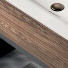 Composition de salle de bains avec 2 tiroirs, 2 compartiments ouverts et lavabo - Elios Viadurini