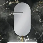 Composition de salle de bains avec 2 tiroirs blanc mat, lavabo et miroir - Elios Viadurini