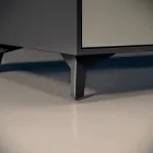 Composition de salle de bains avec 3 tiroirs gris tourterelle mat, miroir et lavabo - Velaria Viadurini