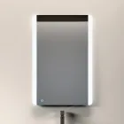 Composition de salle de bains avec 3 tiroirs gris tourterelle mat, miroir et lavabo - Velaria Viadurini