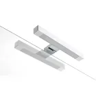 Composition de salle de bains avec 4 tiroirs, 2 vasques en céramique et miroir - Titan Viadurini