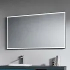 Composition de salle de bains avec 4 tiroirs bleu Avio, miroir et lavabo - Velaria Viadurini