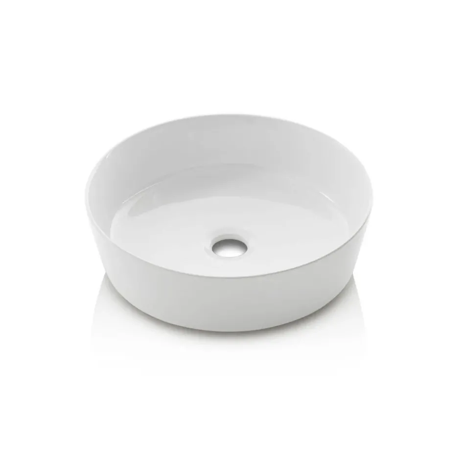 Composition de salle de bains avec 4 tiroirs en chêne Rio, miroir et lavabo - Velaria Viadurini