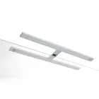 Composition de salle de bains avec 4 tiroirs, lavabo, miroir et étagères ouvertes - Elios Viadurini