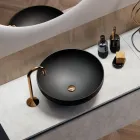 Composition de salle de bain avec lavabo, base suspendue et miroir Made in Italy - Dream Viadurini