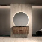 Composition de salle de bains avec lavabo Noir Désir Gres - Orione Viadurini