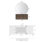 Composition de salle de bains avec lavabo Noir Désir Gres - Orione Viadurini