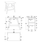 Composition de salle de bain avec meuble en teck naturel et miroir rond - Patryk Viadurini