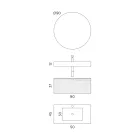 Composition de salle de bain avec plateau en Calacatta HPL Made in Italy - Talassa Viadurini