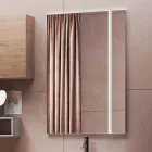 Composition de salle de bain avec miroir avec lampe intégrée, lavabo et base - Dream Viadurini