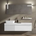 Composition de salle de bain avec miroir et étagère Made in Italy - Erebo